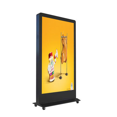 Yüz Tanıma Kamerası LCD Reklam Dijital Tabela Ekranlı Tekerlekli Kiosk
