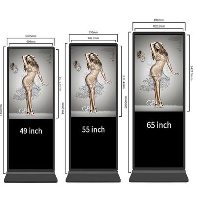 Android 43 inç Zemin Ayaklı Dijital Tabela Kapasitif Tablet LCD