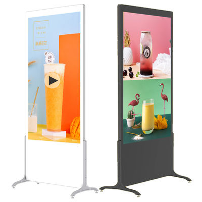 Süpermarket için Ultra İnce Zemin Ayakta Reklam Ekranı Dijital Tabela