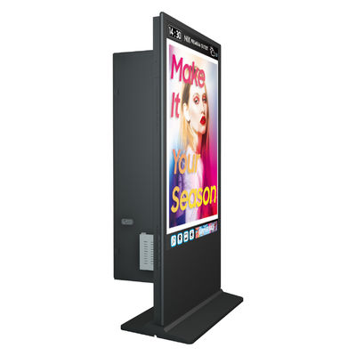 Zemin Ayaklı LCD Totem Çift Taraflı Dijital Tabela Reklam Görüntüleme Ekranı