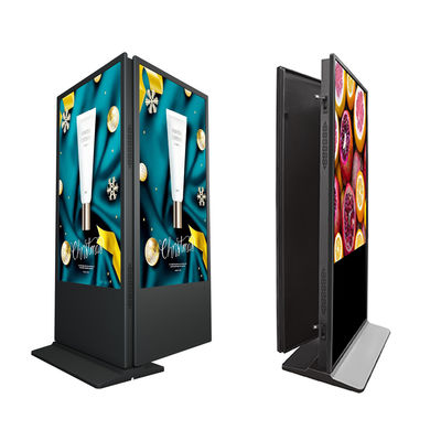 Zemin Ayaklı LCD Totem Çift Taraflı Dijital Tabela Reklam Görüntüleme Ekranı