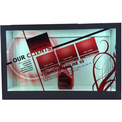 65 &quot;4K LCD Reklam Şeffaf Vitrin Ekran Kutusu Dijital Tabela