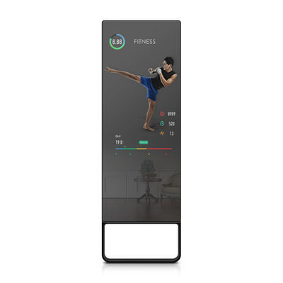 43 inç Fitness AI Connect Taşınabilir Dijital Tabela Ev Egzersiz için Sihirli Ayna Hareketli