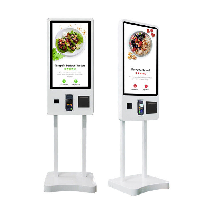 32&quot; Kat Ayaklı Taşınabilir Dijital Tabela Self - Servis Siparişi Restoran için Ödeme Kiosku